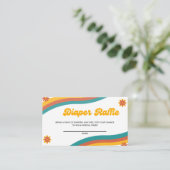 Sunshine Baby shower Diaper Raffle Ticket Informatiekaartje (Staand voorkant)