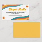 Sunshine Baby shower Diaper Raffle Ticket Informatiekaartje (Voorkant / Achterkant)