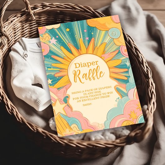 Sunshine Baby shower Diapper Raffle Informatiekaartje