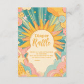 Sunshine Baby shower Diapper Raffle Informatiekaartje (Voorkant)