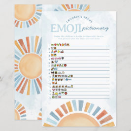 Sunshine Baby shower Emoji Pictionary Game