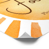 Sunshine Baby shower eten Poster (Hoek)