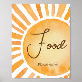 Sunshine Baby shower eten Poster (Voorkant)