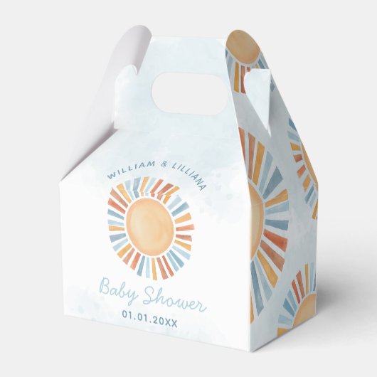 Sunshine Baby shower Favor Box Bedankdoosjes (Achterkant)