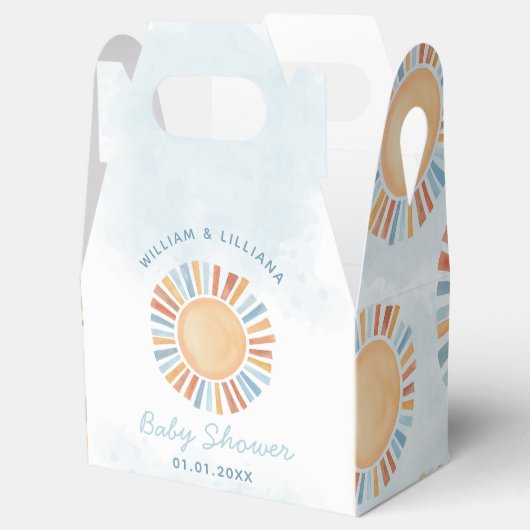 Sunshine Baby shower Favor Box Bedankdoosjes (Geopend)
