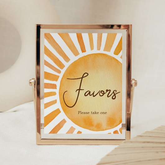 Sunshine Baby shower Favorieten Poster