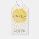 Sunshine Baby shower Geslacht Neutrale Waterverf Cadeaulabel (Voorkant)