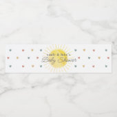 Sunshine Baby shower Geslacht Neutrale Waterverf Waterfles Etiket (Enkel label)