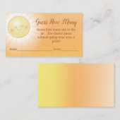 Sunshine Baby shower Guessing spel Informatiekaartje (Voorkant / Achterkant)