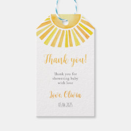 Sunshine Baby shower gunst tag, Little Ray of Sun Cadeaulabel