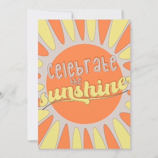 Sunshine Baby shower Happy Neutraal Uitnodiging (Achterkant)