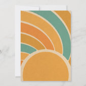 Sunshine Baby shower hier komen de zoon Retro Kaart (Achterkant)