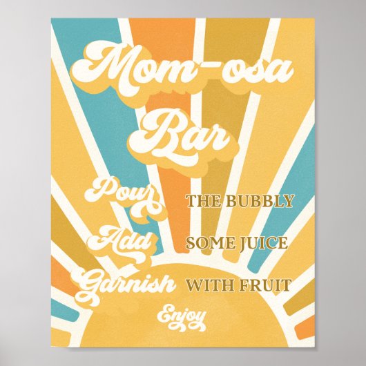 Sunshine Baby shower hier komt de Son Mam-osa Bar Poster (Voorkant)