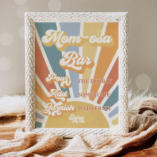 Sunshine Baby shower hier komt de Son Mam-osa Bar Poster