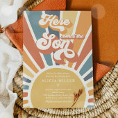 Sunshine Baby shower hier komt de 'Son Muted Tones Kaart