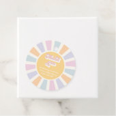 Sunshine Baby shower hier komt de zon voor Bedankjes Labels (In situ)