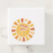 Sunshine Baby shower hier komt de zongele stralen Bedankjes Labels (In situ)