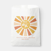 Sunshine Baby shower hier komt de zongele stralen Bedankzakje (Voorkant)