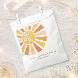 Sunshine Baby shower hier komt de zongele stralen Bedankzakje