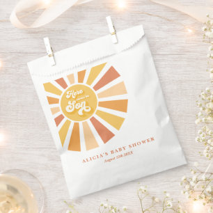 Sunshine Baby shower hier komt de zongele stralen Bedankzakje
