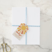 Sunshine Baby shower hier komt de zongele stralen Cadeaulabel (Met Touw)