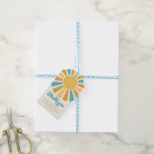 Sunshine Baby shower hier komt de zongele stralen Cadeaulabel (Met Touw)