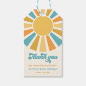 Sunshine Baby shower hier komt de zongele stralen Cadeaulabel (Voorkant)