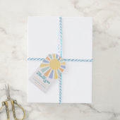 Sunshine Baby shower hier komt de zongele stralen Cadeaulabel (Met Touw)