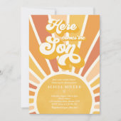 Sunshine Baby shower hier komt de zongele stralen Kaart (Voorkant)