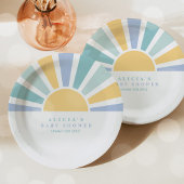 Sunshine Baby shower hier komt de zongele stralen Papieren Bordje