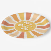 Sunshine Baby shower hier komt de zongele stralen Papieren Bordje (Gekanteld)