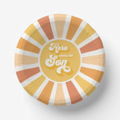 Sunshine Baby shower hier komt de zongele stralen Papieren Kommen (Voorkant)