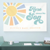 Sunshine Baby shower hier komt de zongele stralen Spandoek (Beurs)