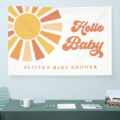 Sunshine Baby shower hier komt de zongele stralen Spandoek (Beurs)