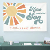 Sunshine Baby shower hier komt de zongele stralen Spandoek (Beurs)