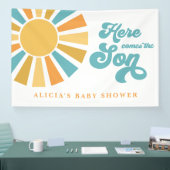 Sunshine Baby shower hier komt de zongele stralen Spandoek (Beurs)