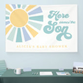 Sunshine Baby shower hier komt de zongele stralen Spandoek (Beurs)