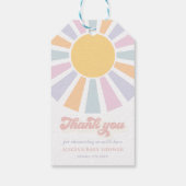 Sunshine Baby shower hier komt de zonroze stralen Cadeaulabel (Achterkant)