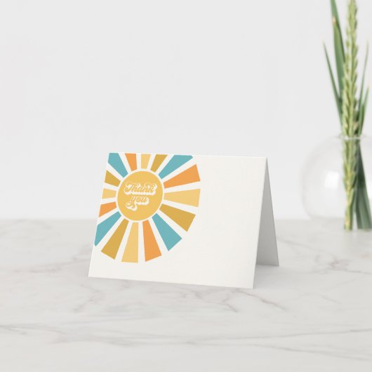 Sunshine Baby shower hier komt de zoon Bedankkaart (Voorkant)