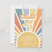 Sunshine Baby shower hier komt de zoon Bedankkaart (Voorkant)