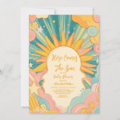 Sunshine Baby shower hier komt de zoon Kaart (Voorkant)