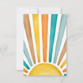 Sunshine Baby shower Hier komt de Zoon Kaart (Achterkant)