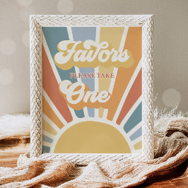 Sunshine Baby shower hier komt de zoon voor Poster