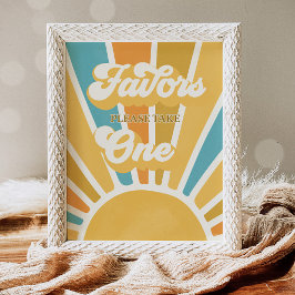 Sunshine Baby shower hier komt de zoon voor Poster
