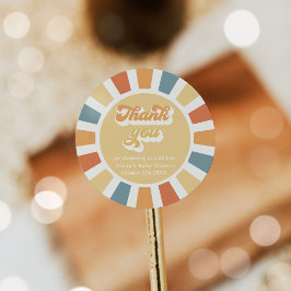 Sunshine Baby shower hier komt de zoon voor Ronde Sticker