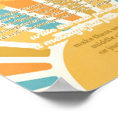 Sunshine Baby shower hier komt op de klep Poster (Hoek)