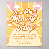 Sunshine baby shower hoe groot is mama buik poster (Voorkant)