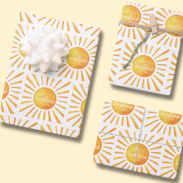 Sunshine Baby shower Inpakpapier Vel