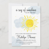Sunshine Baby shower Invitation Gender Neutral Kaart (Voorkant)