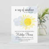 Sunshine Baby shower Invitation Gender Neutral Kaart (Staand voorkant)
